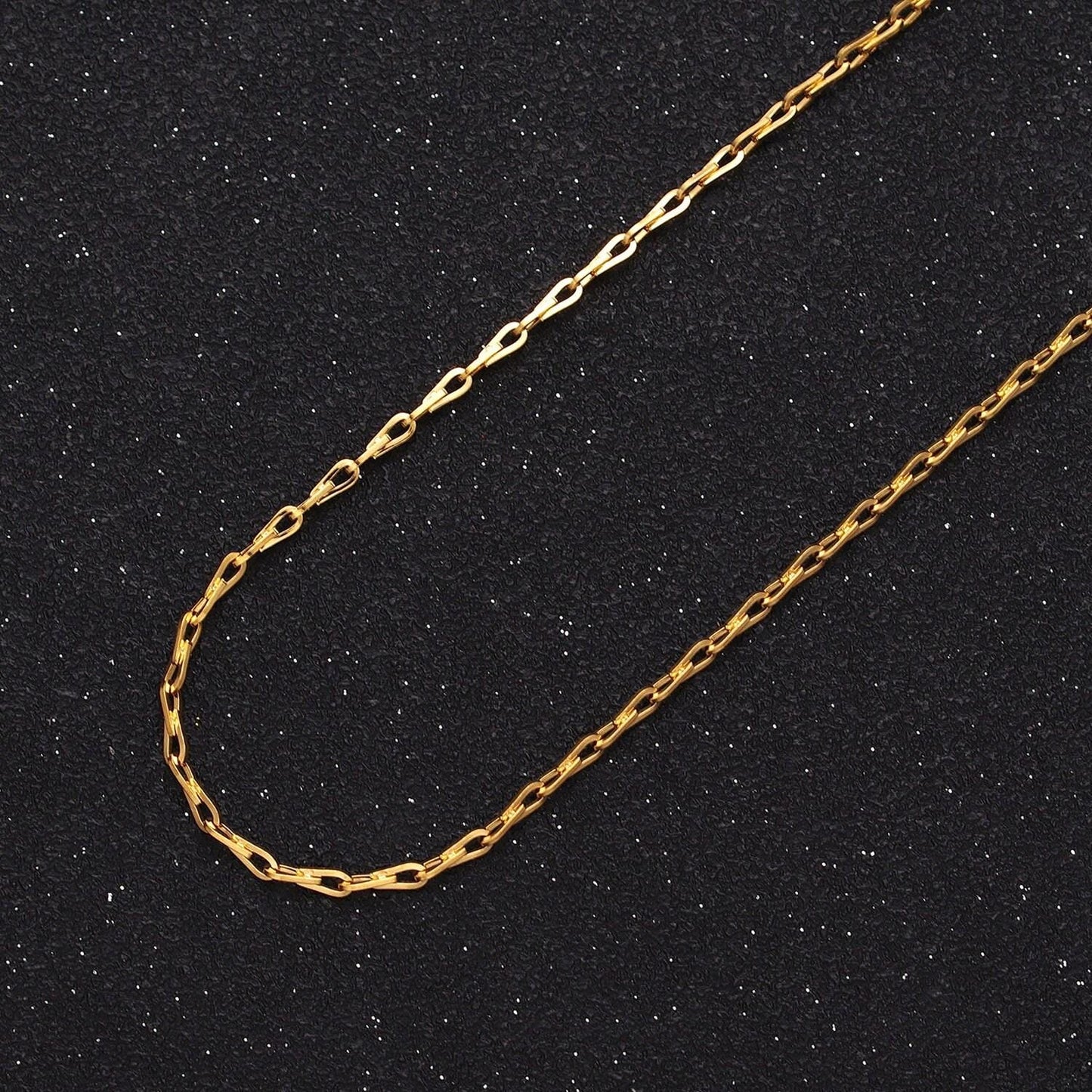 Dainty gold horse shoe chain 1.7mm unfinished chain by yard unique horseshoe link chain | roll-1267 1268