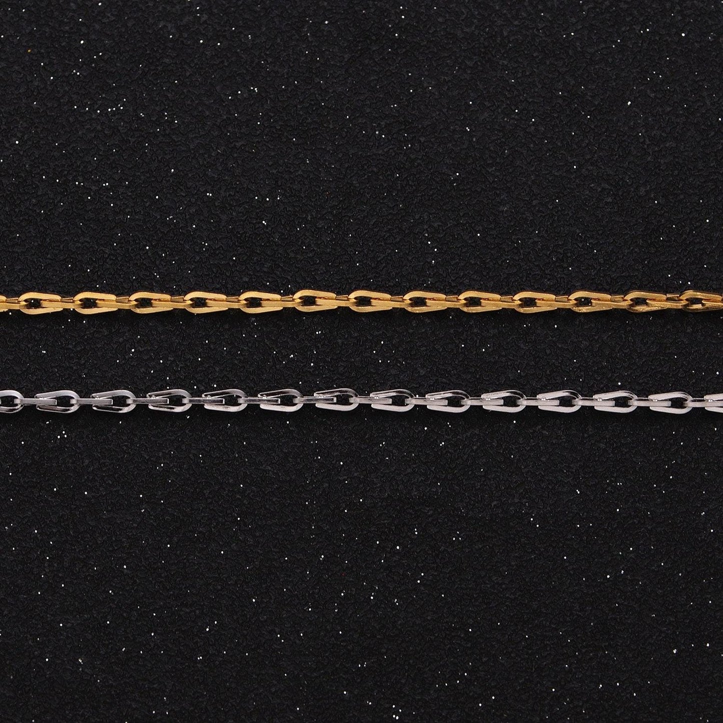 Dainty gold horse shoe chain 2.1mm unfinished chain by yard unique horseshoe link chain | roll-1265 1266