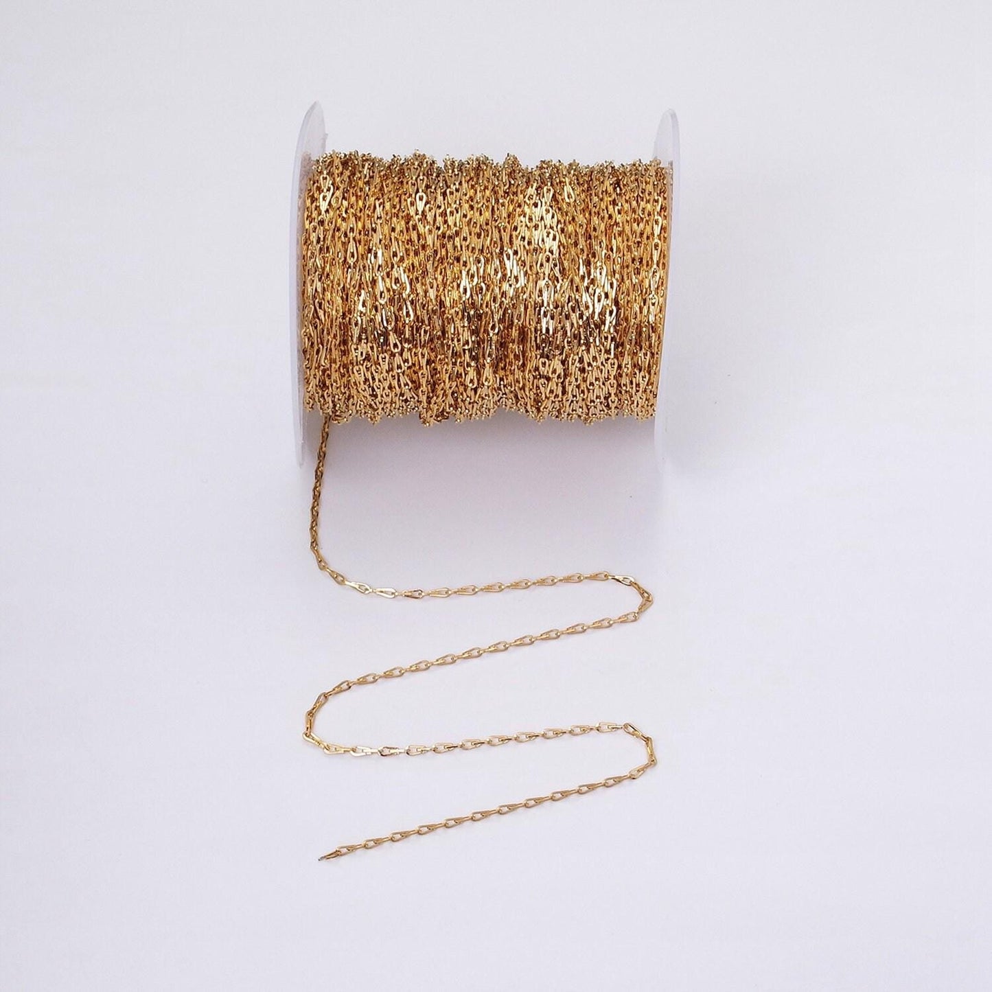 Dainty gold horse shoe chain 1.7mm unfinished chain by yard unique horseshoe link chain | roll-1267 1268