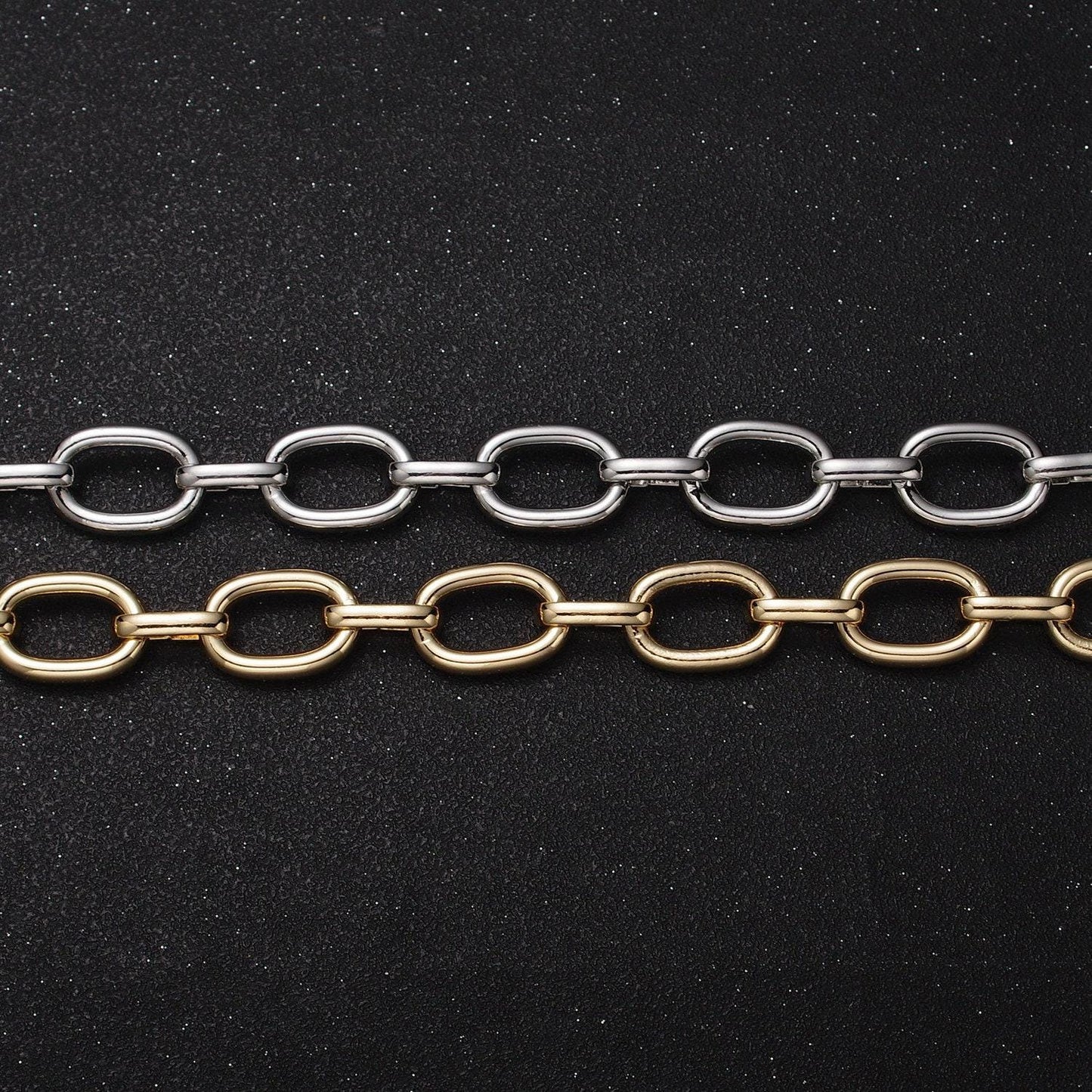 Chunky gold cable chain link unfinished chain by yard for statement layer necklace chain streetwear essentials roll-1207
