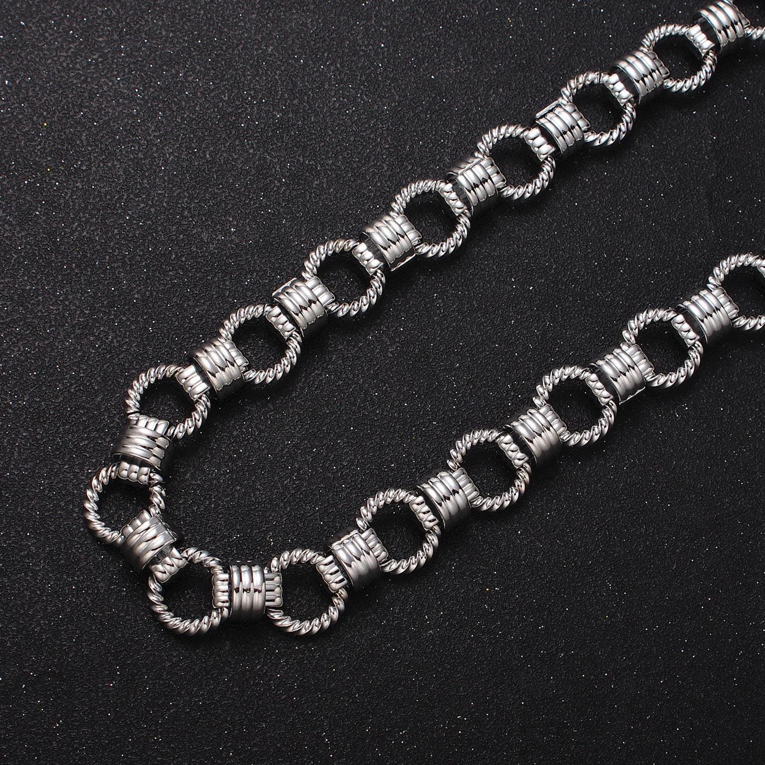 24k gold filled 13mm statement beaded rolo unfinished textured wholesale bulk roll chain for jewelry making by yard | roll-1121 roll-1191