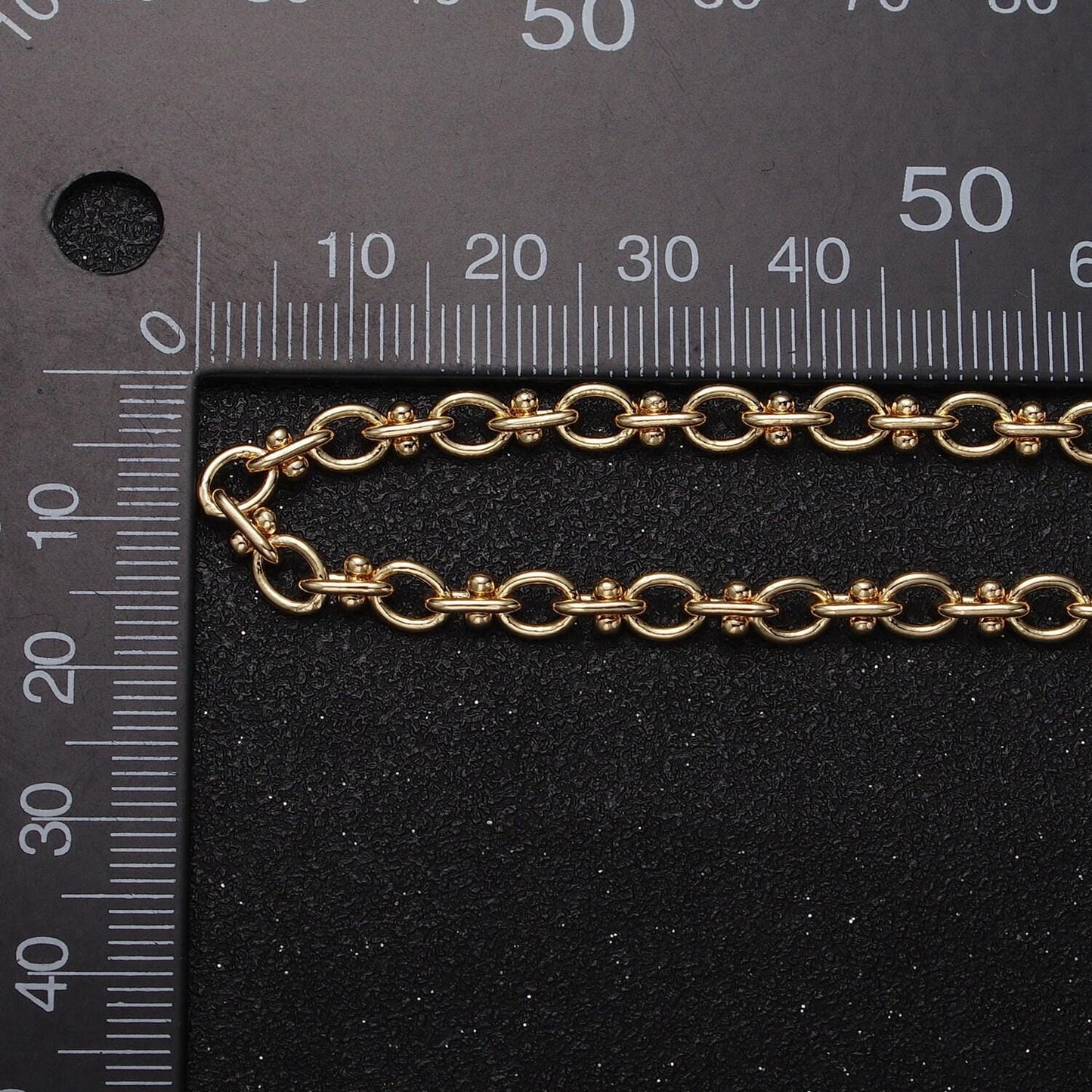 16k, white gold filled 4.5mm designed statement cable link unfinished jewelry making chain by yard in gold & silver | roll-1179 roll-1180