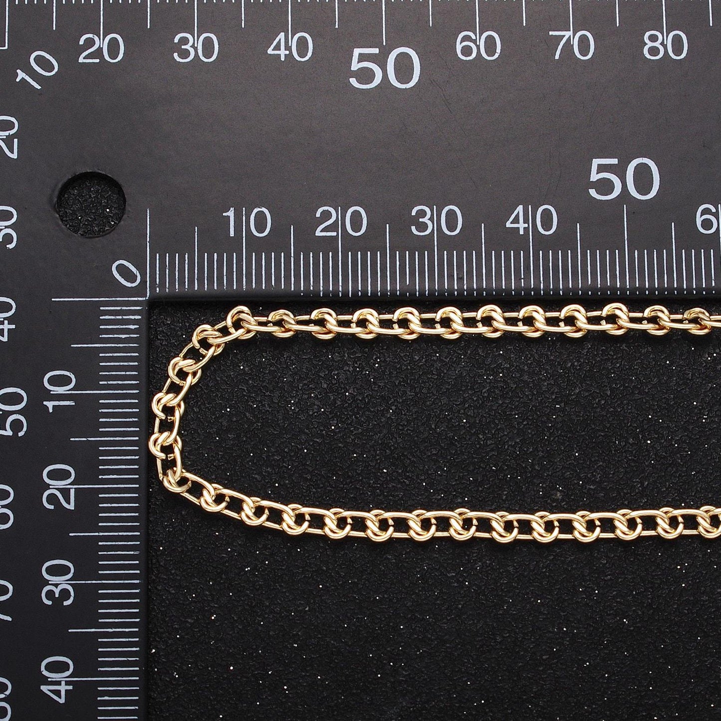 24k gold filled 4mm 5mm 6mm double cable link unfinished designed chain for statement jewelry making wholesale chain roll-1064