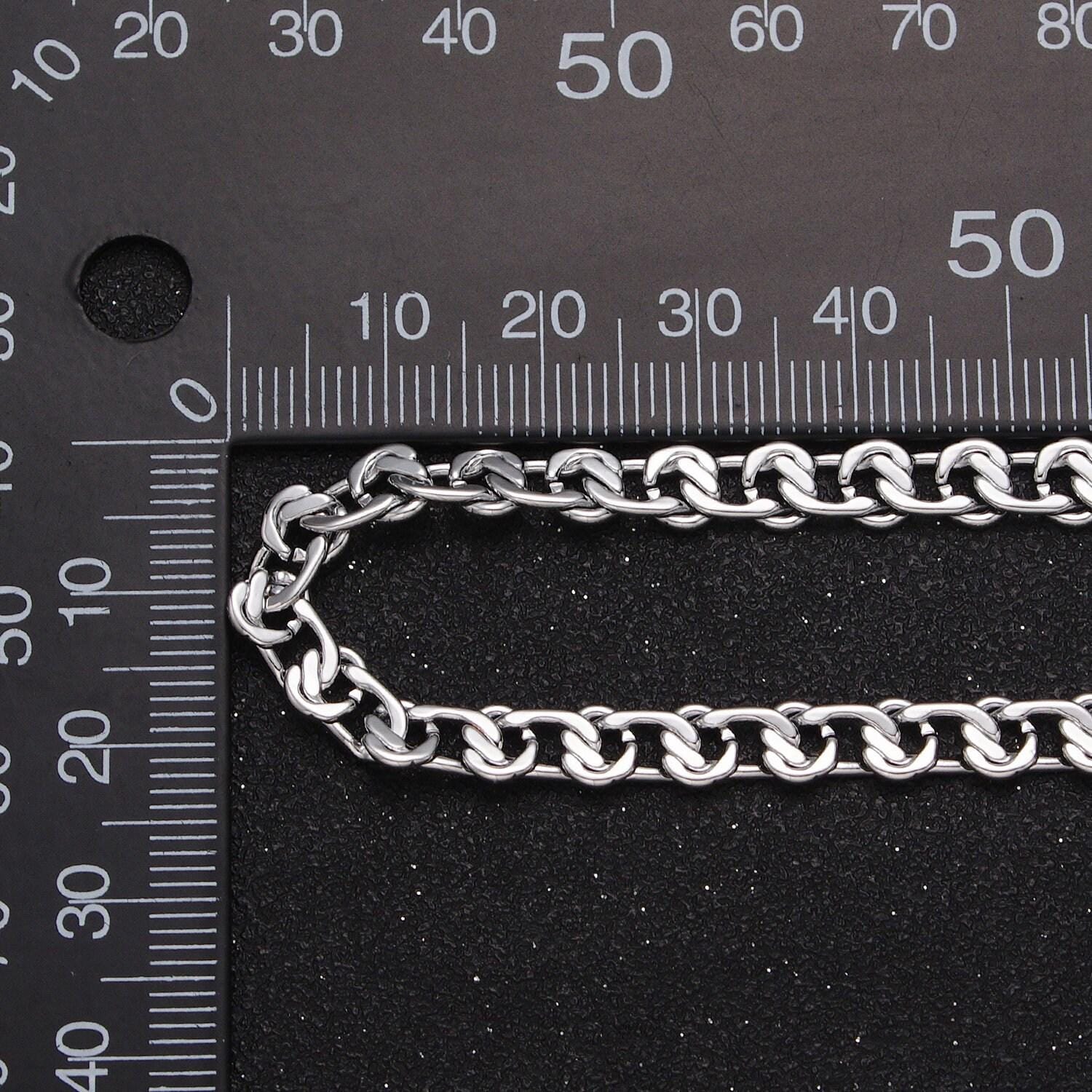 24k gold filled 4mm 5mm 6mm double cable link unfinished designed chain for statement jewelry making wholesale chain roll-1064