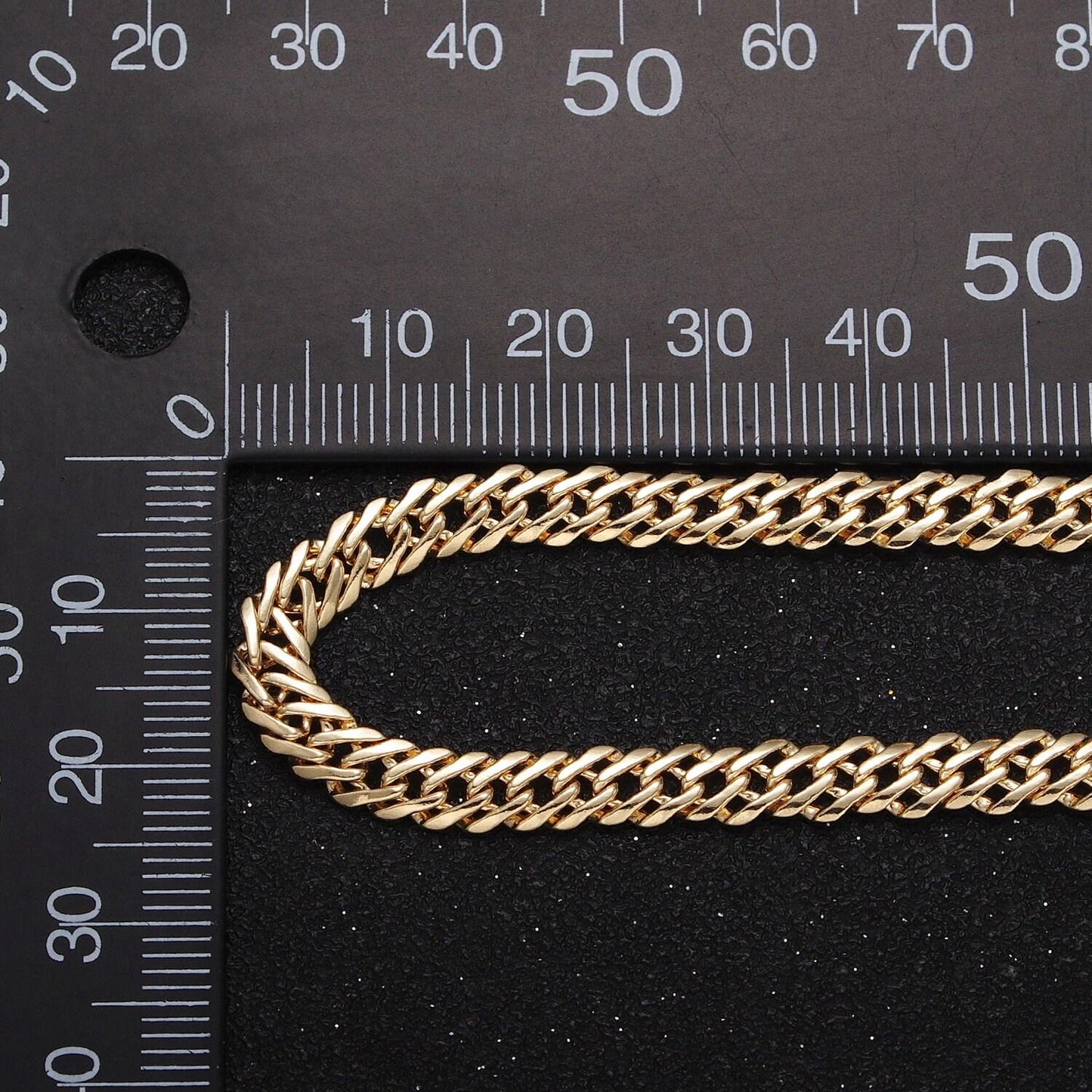 4mm, 5mm, 8mm diamond-cut bold gold, silver flat curb unfinished gold filled designed chain by yard | roll-1050, 1047, 1115, 1103, 1105
