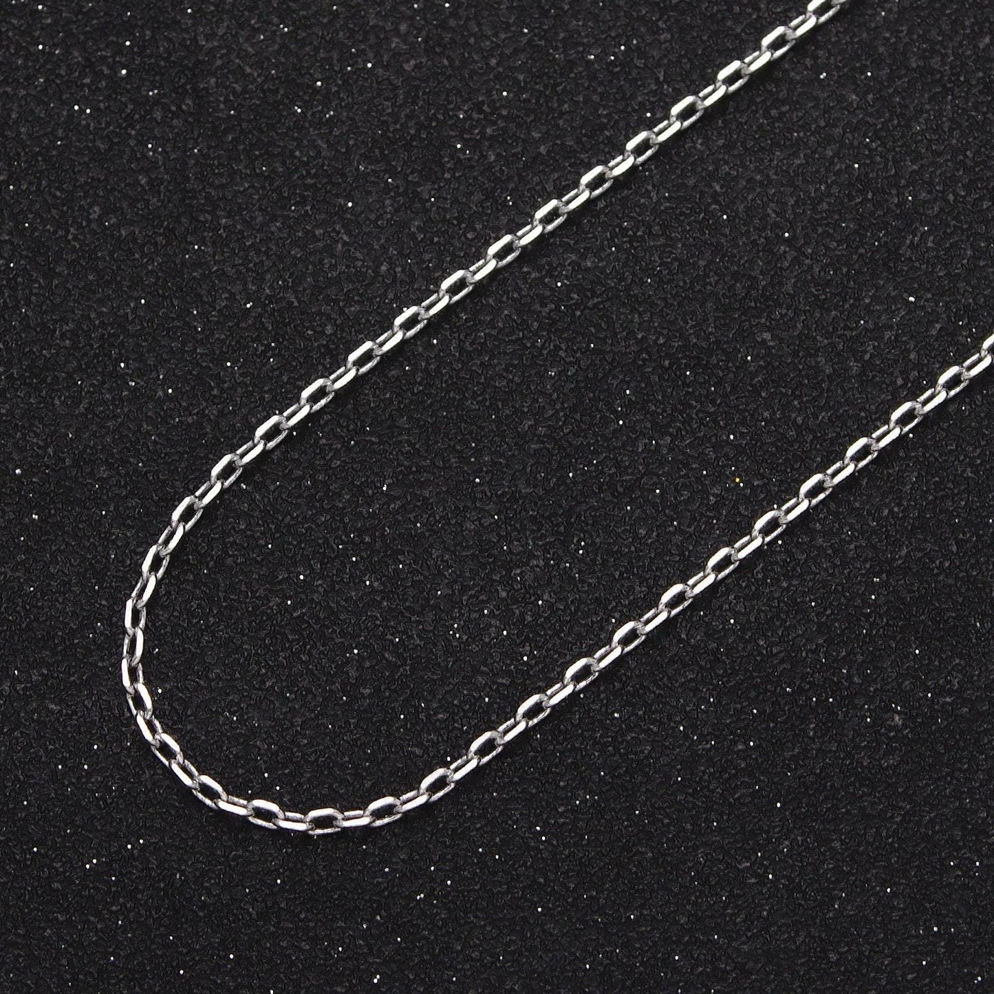 Gold filled 1.8mm rolo oval cable wholesale bulk unfinished jewelry making gold, silver chain by yard | roll-1033 roll-1108