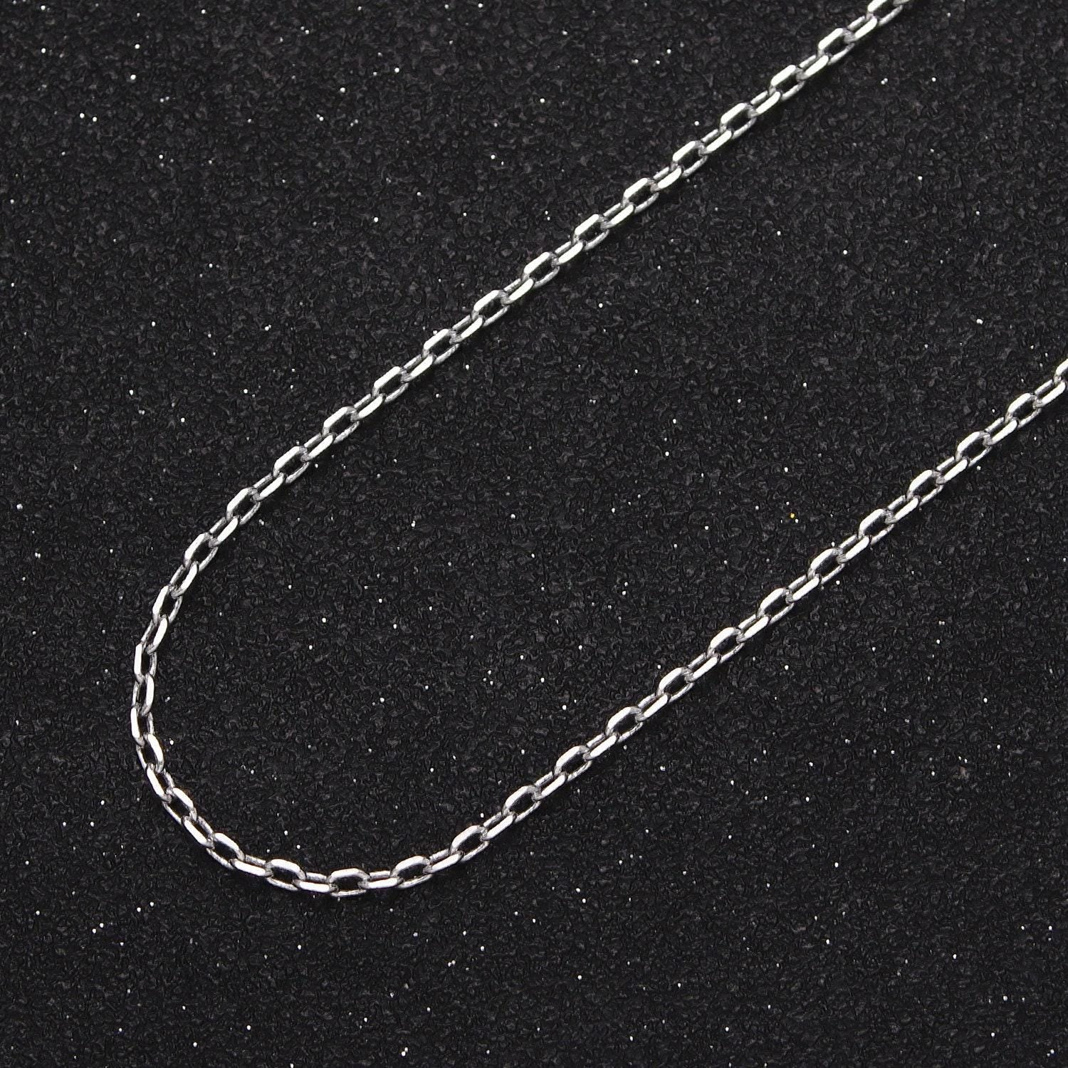 Gold filled 1.8mm rolo oval cable wholesale bulk unfinished jewelry making gold, silver chain by yard | roll-1033 roll-1108