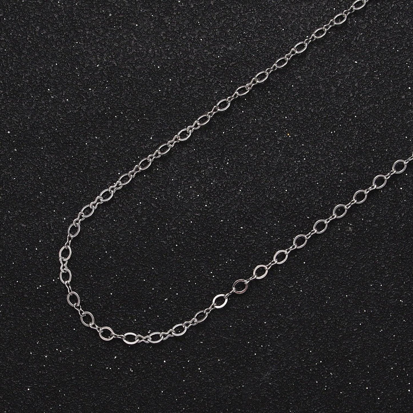 Dainty gold filled 2.2mm cable figure eight 8 link unfinished chain by yard for jewelry making in gold & silver | roll-1039 roll-1098
