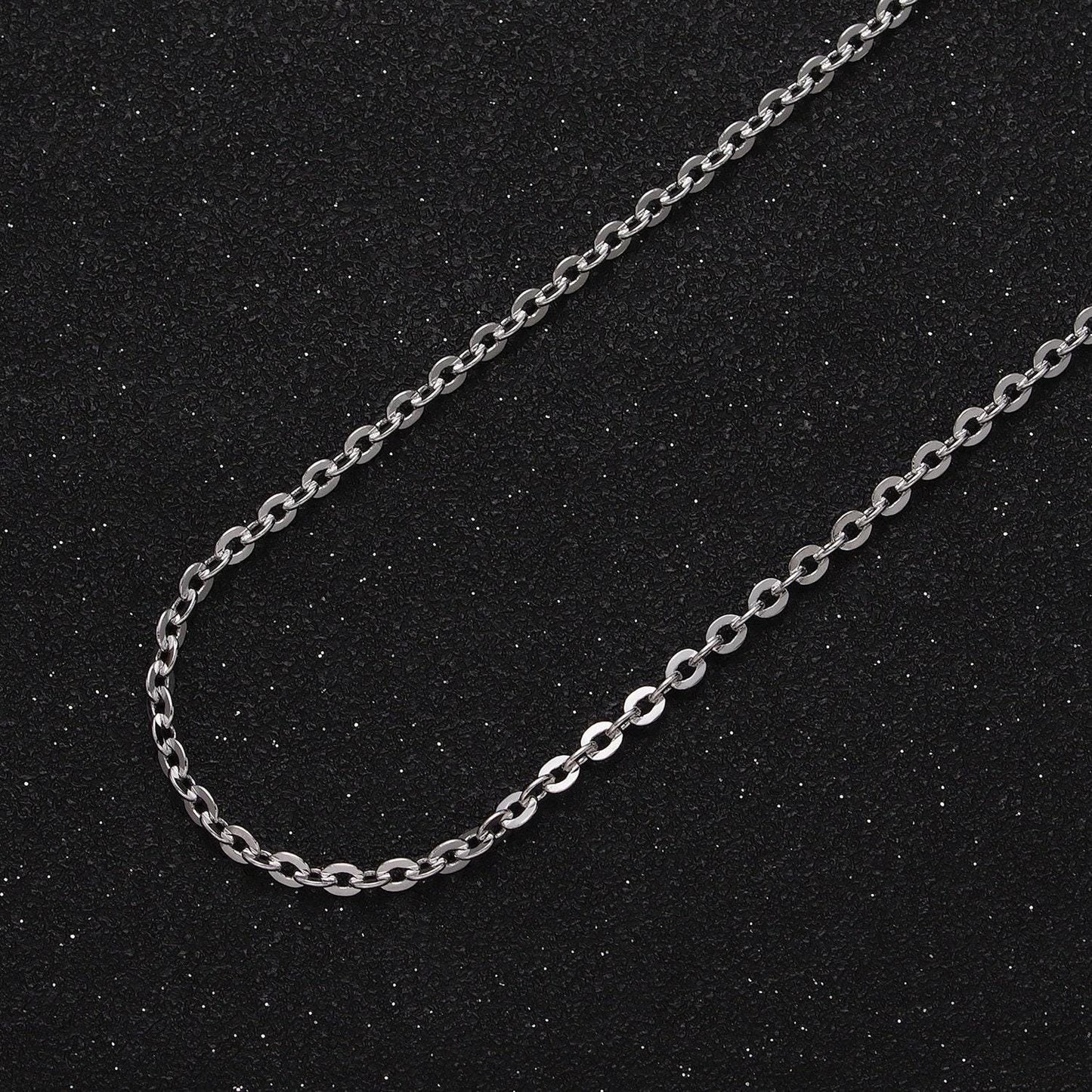 Gold filled 2.5mm dainty cable rolo unfinished chain by yard in gold & silver | roll-1065, roll-1096