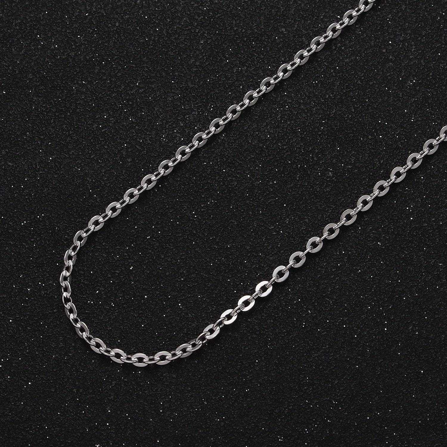 Gold filled 2.5mm dainty cable rolo unfinished chain by yard in gold & silver | roll-1065, roll-1096