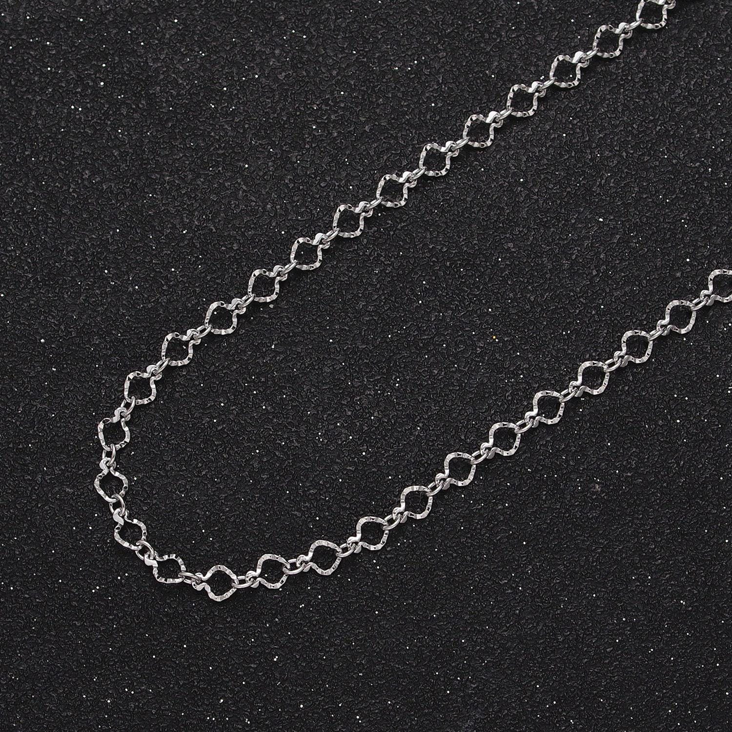 24k gold filled hammered oval rolo fish-shaped 3.5mm geometric unfinished gold, silver yard chain for jewelry making | roll-1063, roll-1091