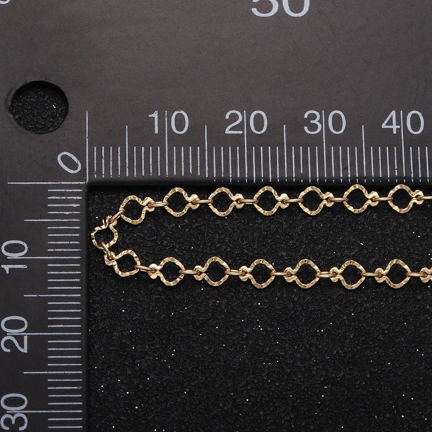 24k gold filled hammered oval rolo fish-shaped 3.5mm geometric unfinished gold, silver yard chain for jewelry making | roll-1063, roll-1091