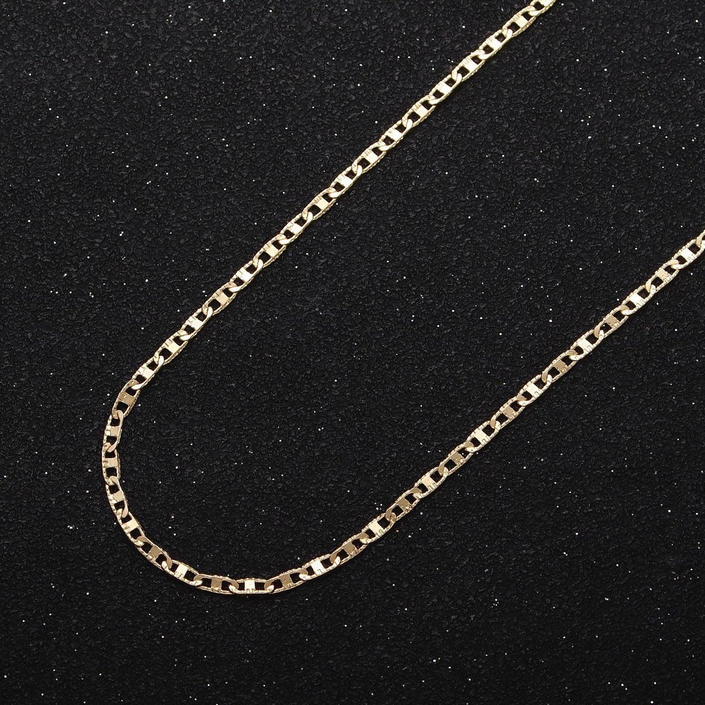 24k gold filled mariner chain link anchor unfinished chain for jewelry making | roll-1042