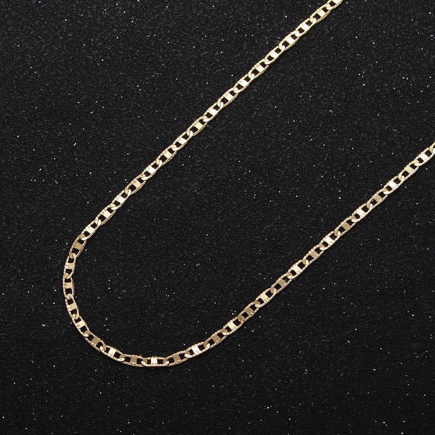 24k gold filled mariner chain link anchor unfinished chain for jewelry making | roll-1042