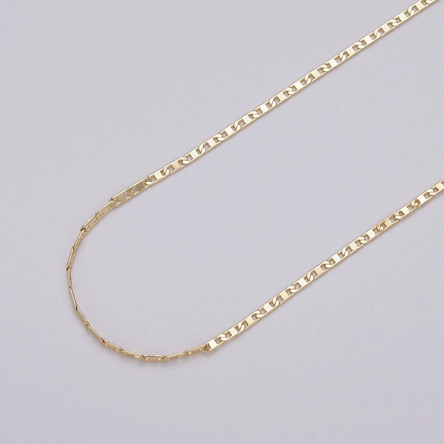 Dainty 1.5mm width gold filled mariner anchor unfinished chain by yard in gold & silver | roll-1043, roll-1086