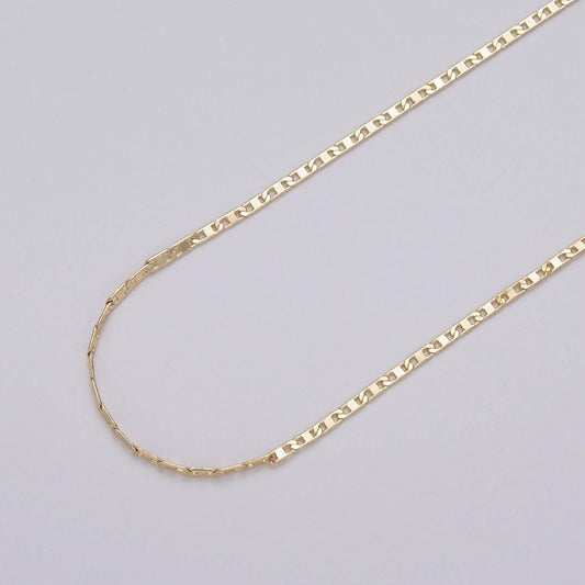 Dainty 1.5mm width gold filled mariner anchor unfinished chain by yard in gold & silver | roll-1043, roll-1086