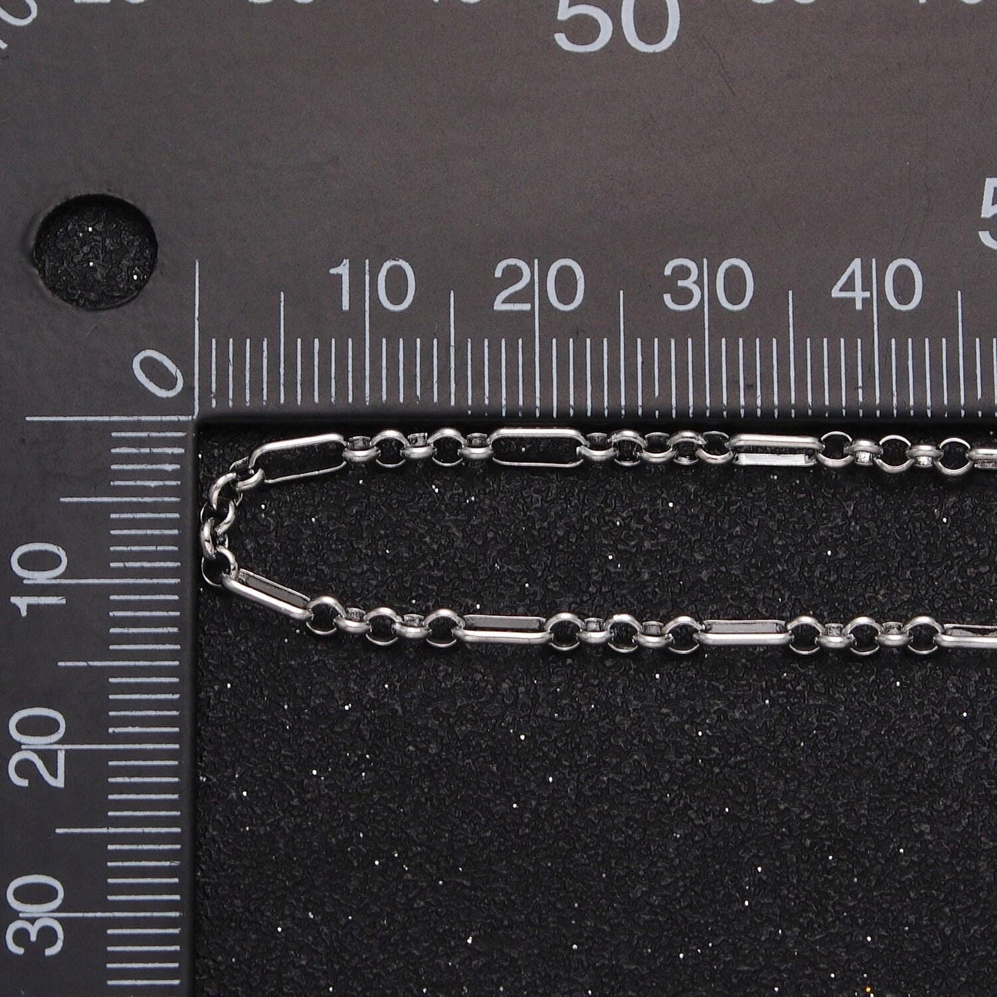 24k white gold filled 2.5mm dainty paper clip triple rolo link wholesale unfinished bulk chain in gold & silver | roll-1062 roll-1084
