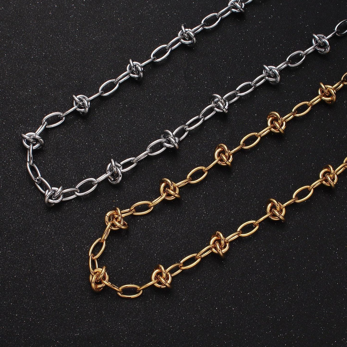 24k gold filled 8mm, 13mm barbed wire chain, wholesale multiple oval rolo jewelry making gold, silver chain | roll-994 995, roll-960 961