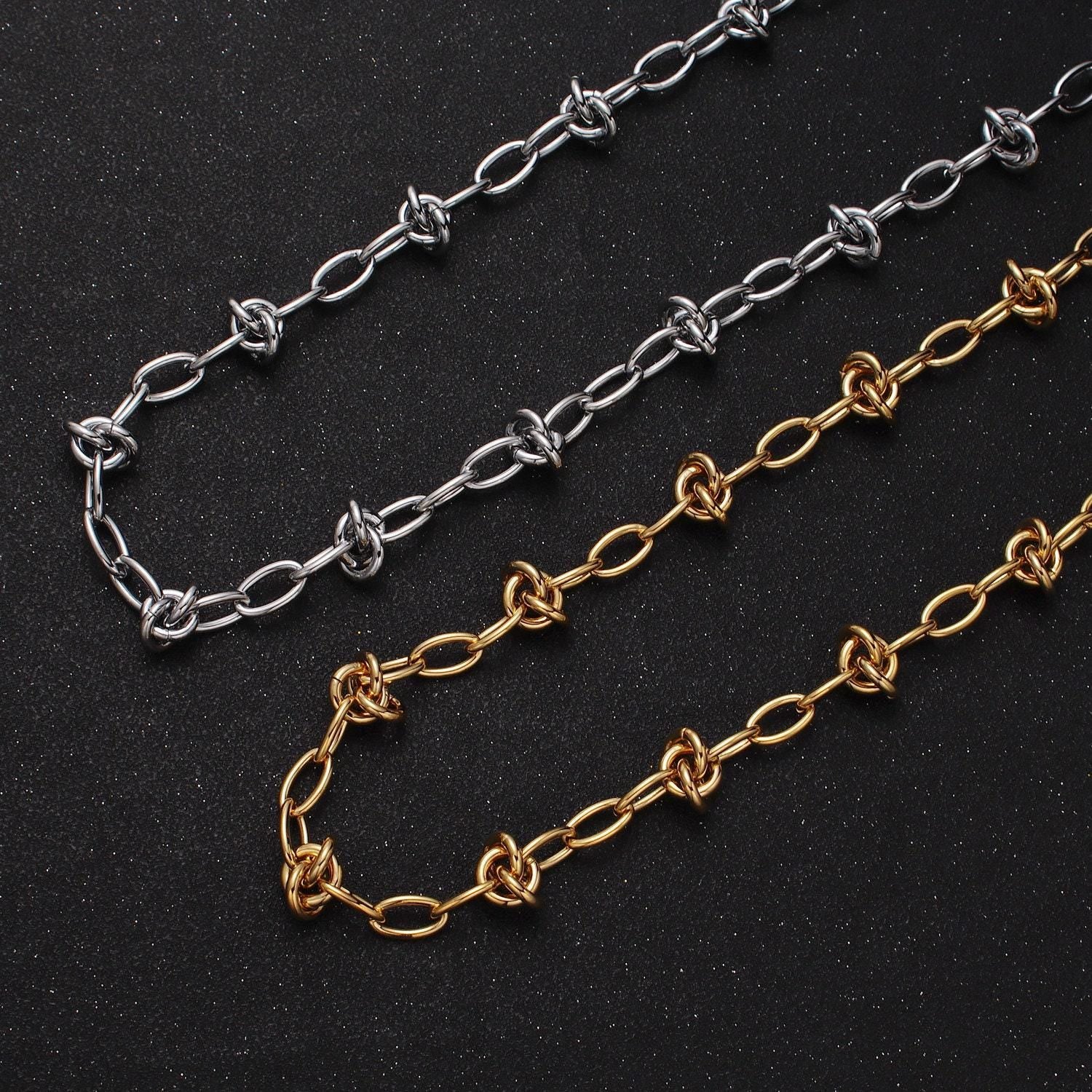24k gold filled 8mm, 13mm barbed wire chain, wholesale multiple oval rolo jewelry making gold, silver chain | roll-994 995, roll-960 961