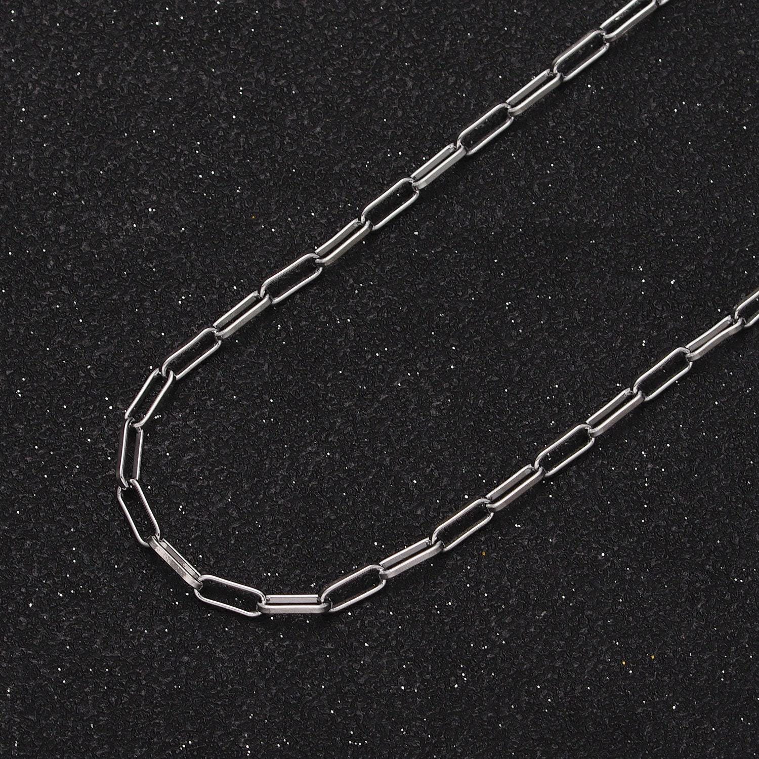 24k gold filled 2.5mm paperclip unfinished gold & silver bulk wholesale jewelry making chain | roll-998, roll-999
