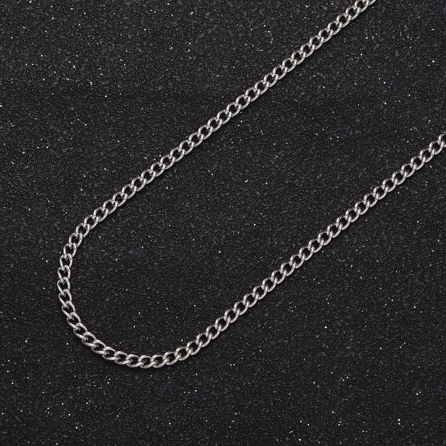 24k gold filled mini curb unfinished chain by yard, 2mm width gold & silver wholesale bulk chain | roll-943, roll-944