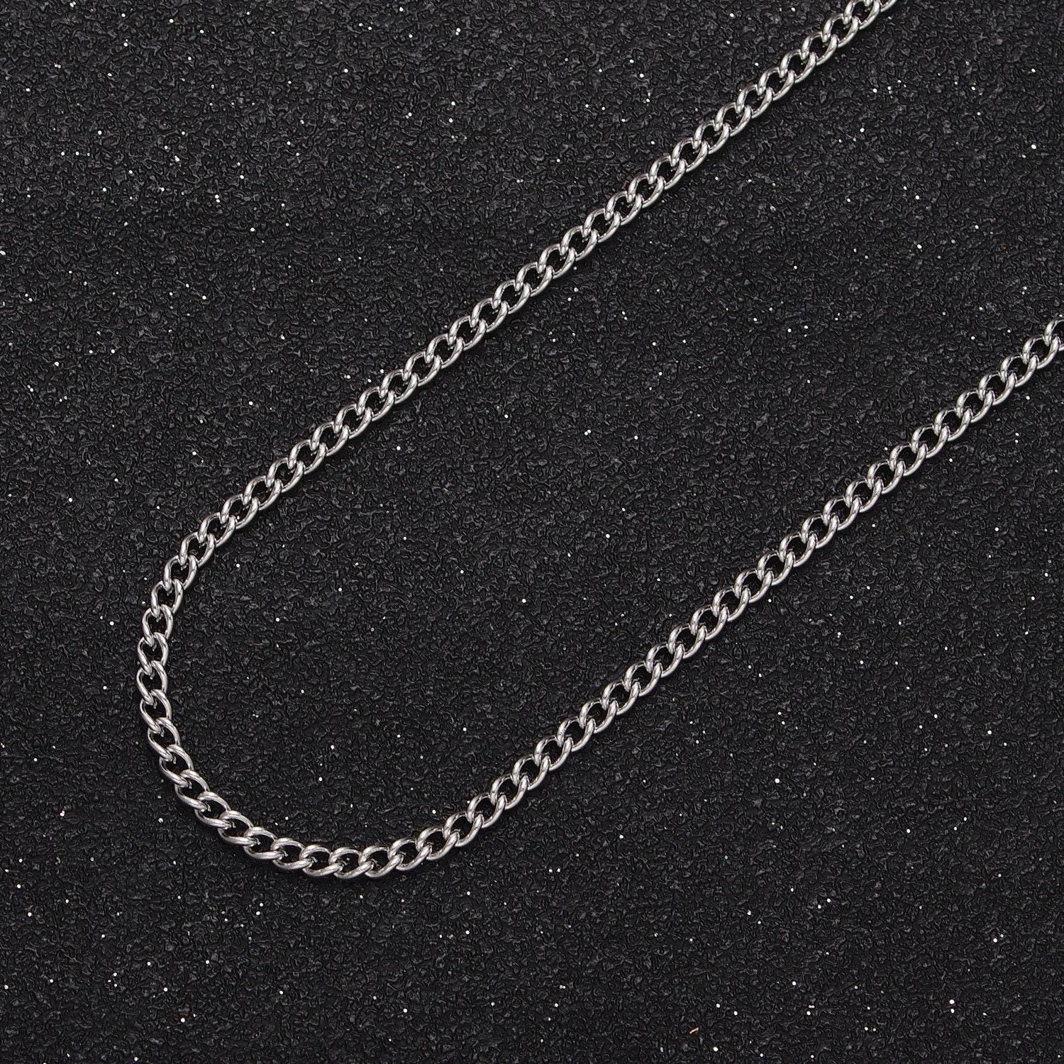 24k gold filled mini curb unfinished chain by yard, 2mm width gold & silver wholesale bulk chain | roll-943, roll-944