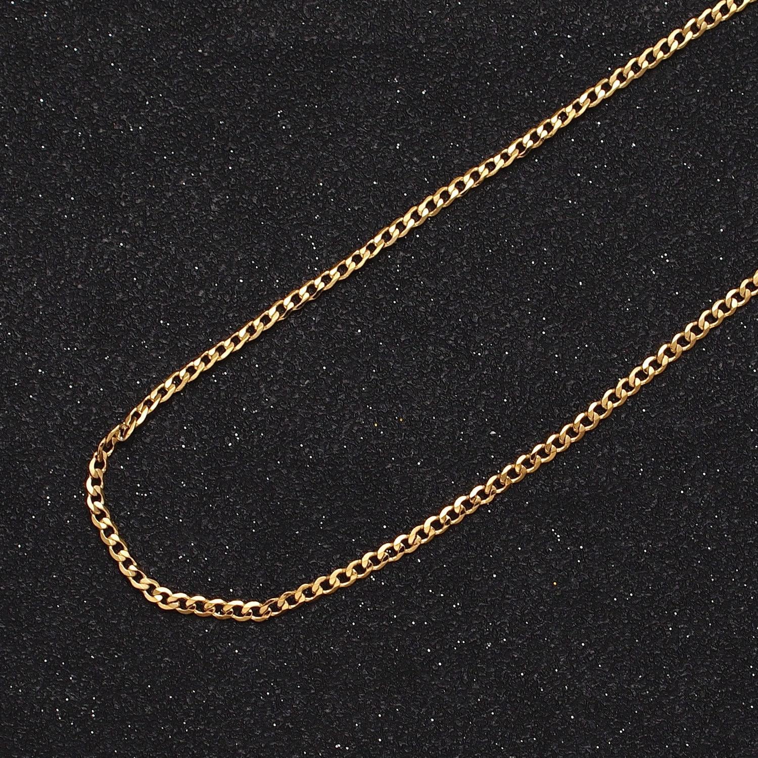 2mm, 2.5mm, 3mm, 3.5mm, 4mm 24k gold filled wholesale bulk flat curb figaro link unfinished jewelry component chain | roll-911 ~ roll-961