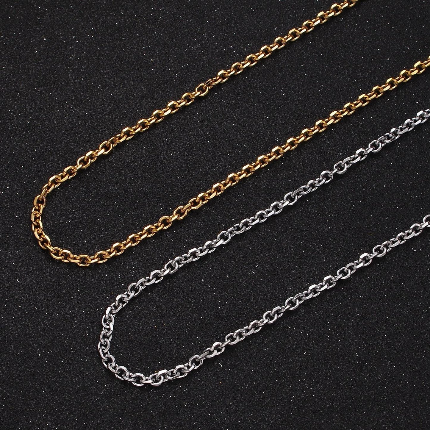 24k gold filled unfinished chain by yard cable circle chain, oval link necklace chain, wholesale bulk chain jewelry making 2.3mm roll-885