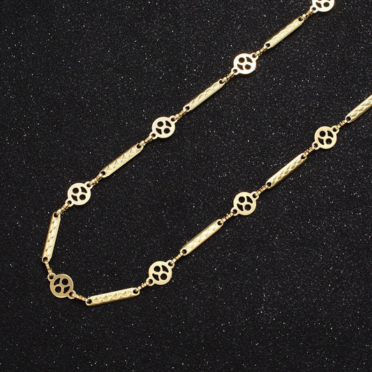5.9mm gold decorative long x bars figure 8 circles chain w. figure eight link by yard, 24k gold filled wholesale bulk roll chain | roll-852