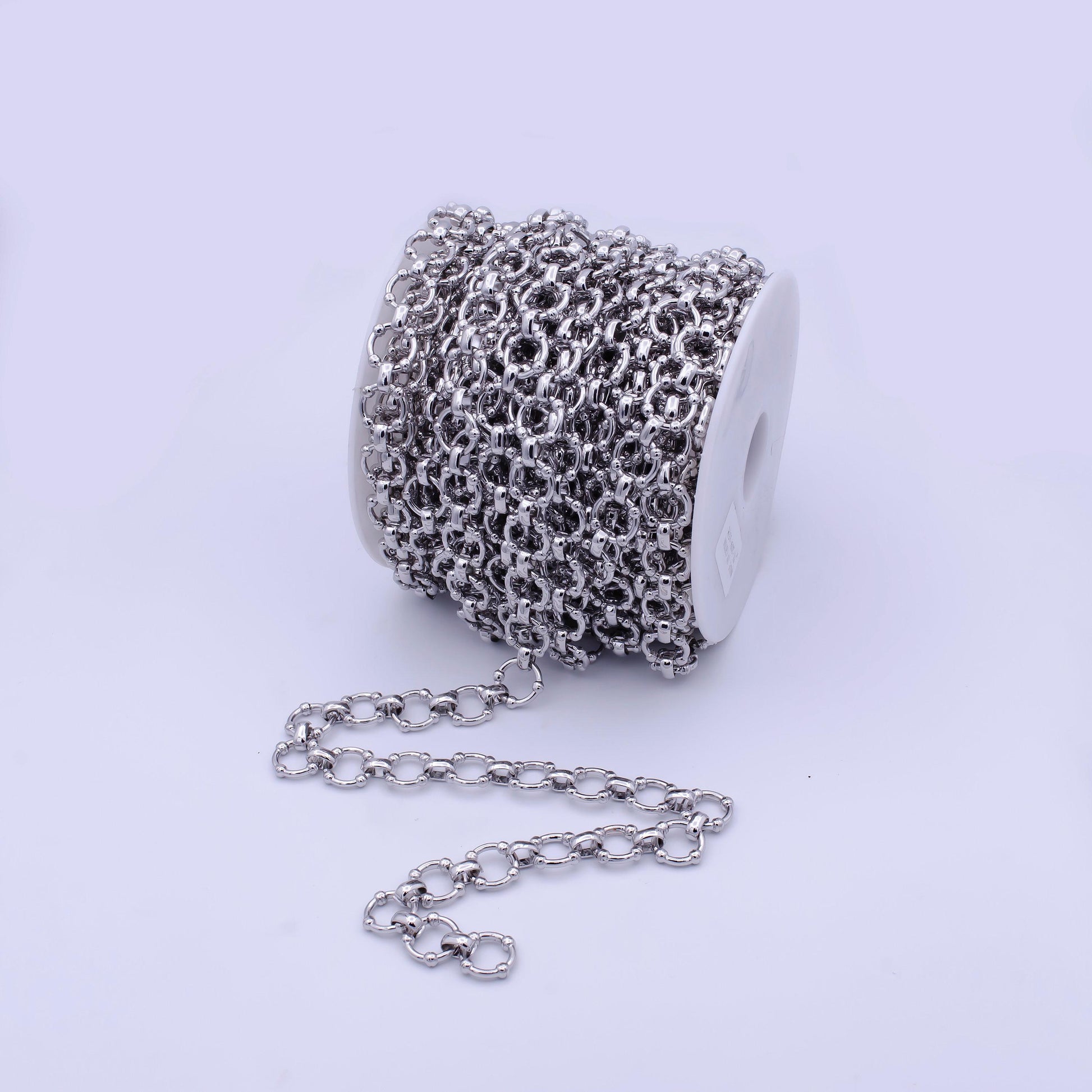 Gold silver unfinished chunky cable chain link by yard, bold gold filled chain bulk wholesale for statement jewelry | roll-801, -802