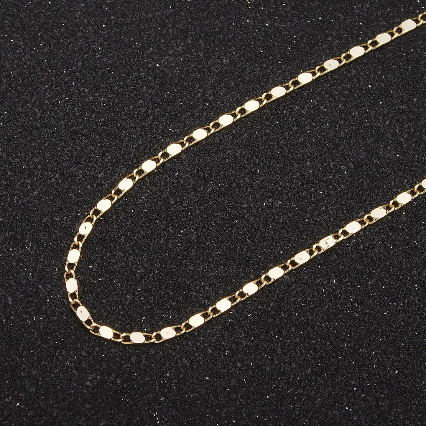 24k gold filled anchor tube link chain by yard, dainty 1.5mm width gold & silver chain, wholesale bulk roll chain for jewelry making, 676