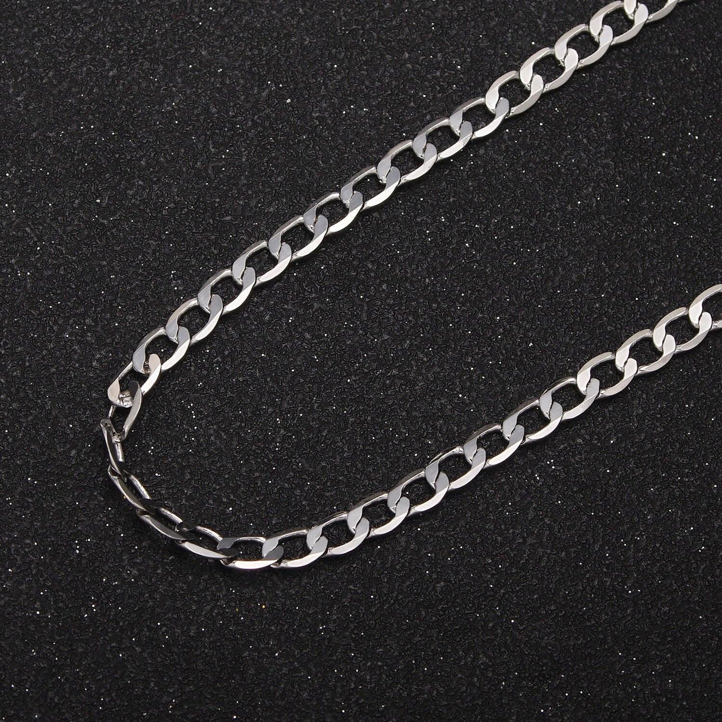 24k gold filled flat curb chain by yard, 4.5mm width chain in silver & gold color, wholesale bulk roll chain for jewelry making, 672