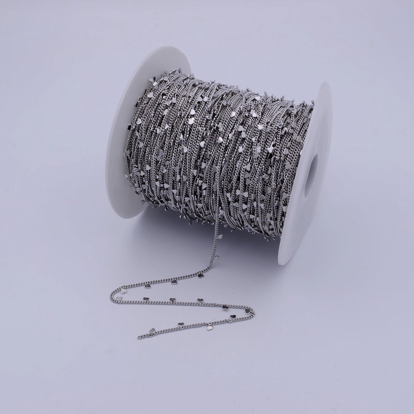 Silver filled oval cable chain, width 9mm chain by yard, wholesale thick elongated bulk roll chain for jewelry making, 646