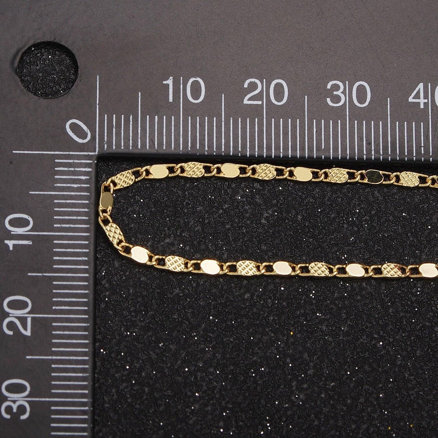 24k gold filled unique sunburst anchor link chain for jewelry making, dainty 1.7mm width gold & silver color wholesale chain by yard, 637