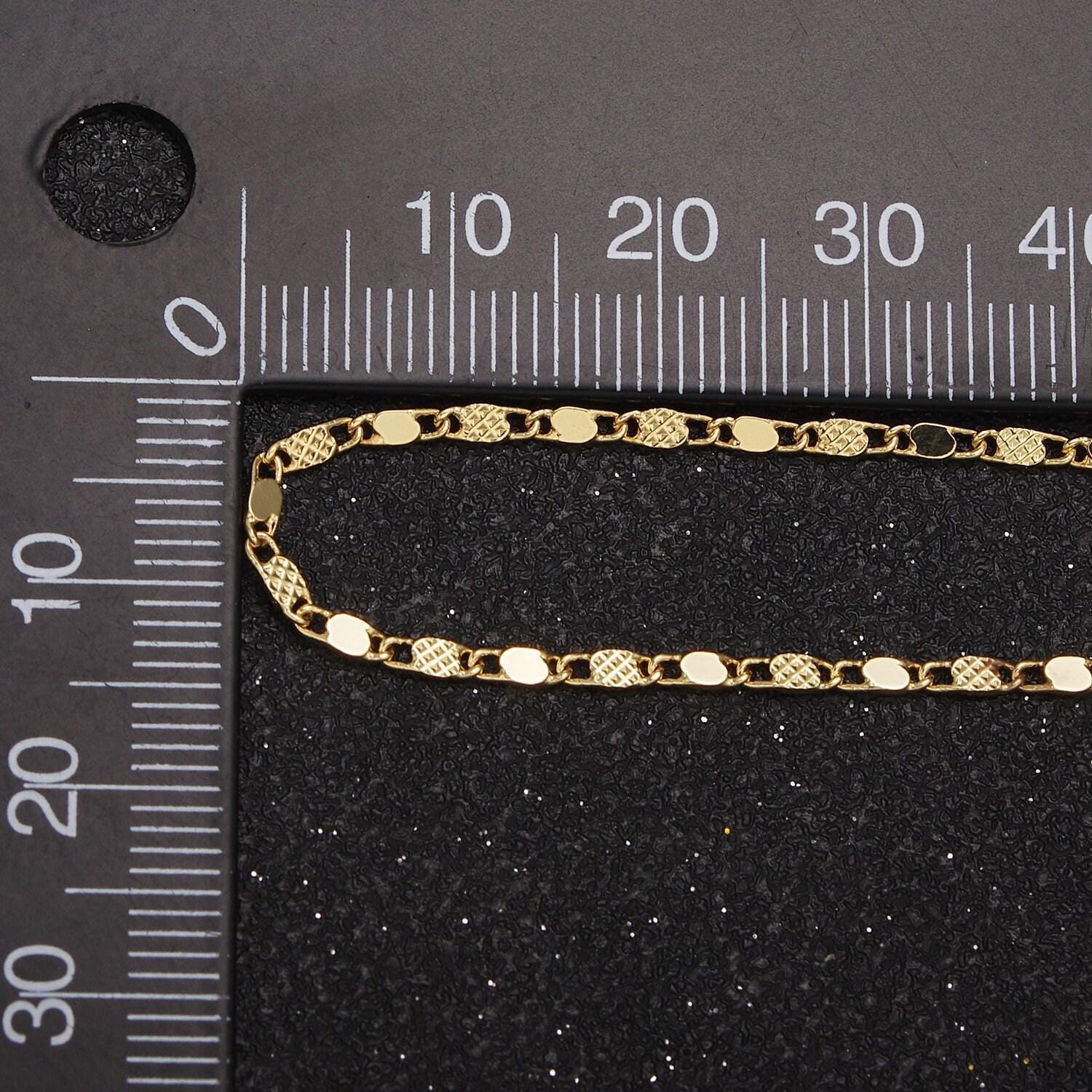 24k gold filled unique sunburst anchor link chain for jewelry making, dainty 1.7mm width gold & silver color wholesale chain by yard, 637