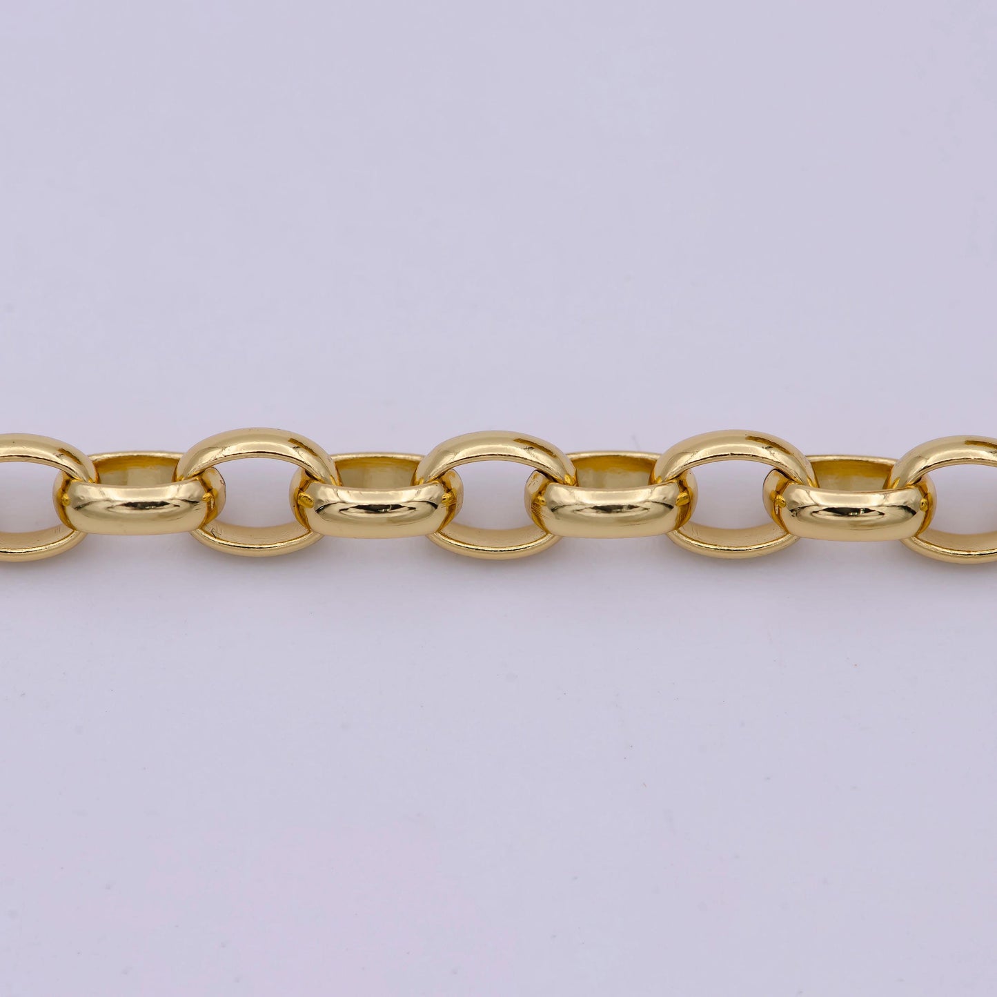 Gold chunky cable chain by yard, rolo link chain, wholesale bulk roll chain jewelry making for bold statement layer necklace making, 572