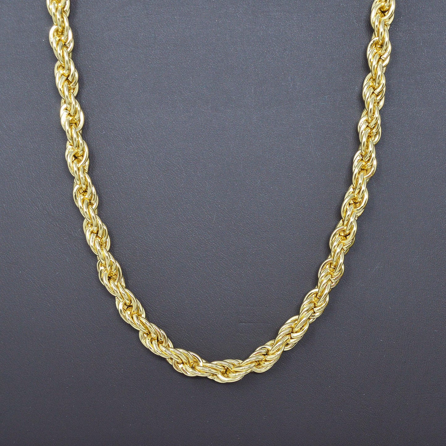 Bold rope open chain 14k gold by yard, double oval link chain, yellow gold thick rope for diy craft, roll- 434