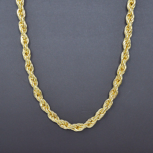 Bold rope open chain 14k gold by yard, double oval link chain, yellow gold thick rope for diy craft, roll- 434