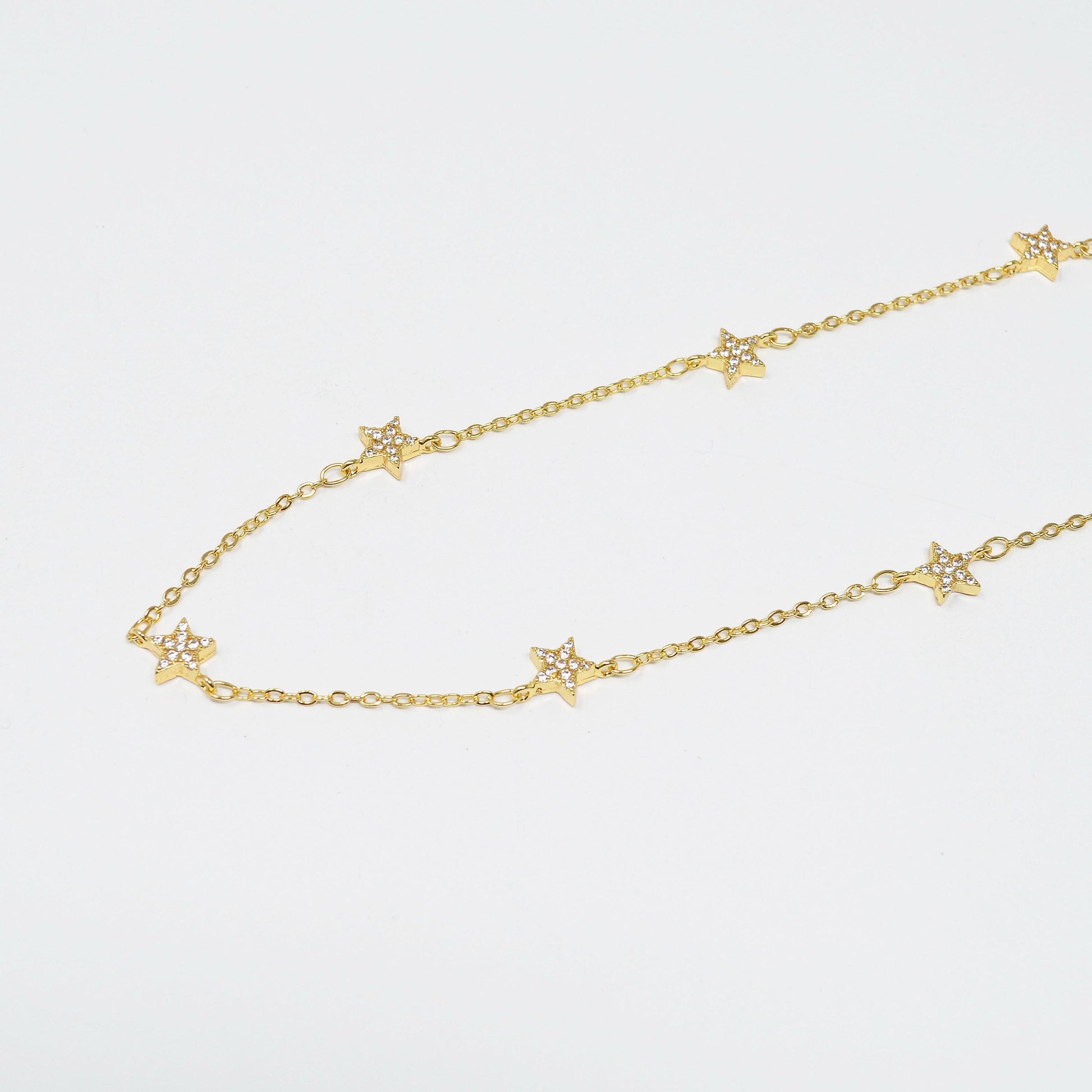 Cubic star 24k gold chain by yard, polaris cz charm specialty link chain by foot, north star 6.8mm x6.8mm chain 0.7mm thick,roll- 415