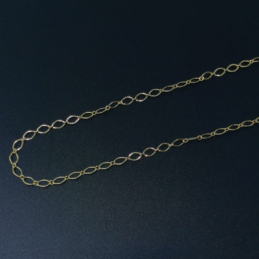 22k gold plated shiny rhombus rollo chain by yard, gold bold fancy chain, wholesale bulk roll chain for jewelry making, width 4.9mm, 390