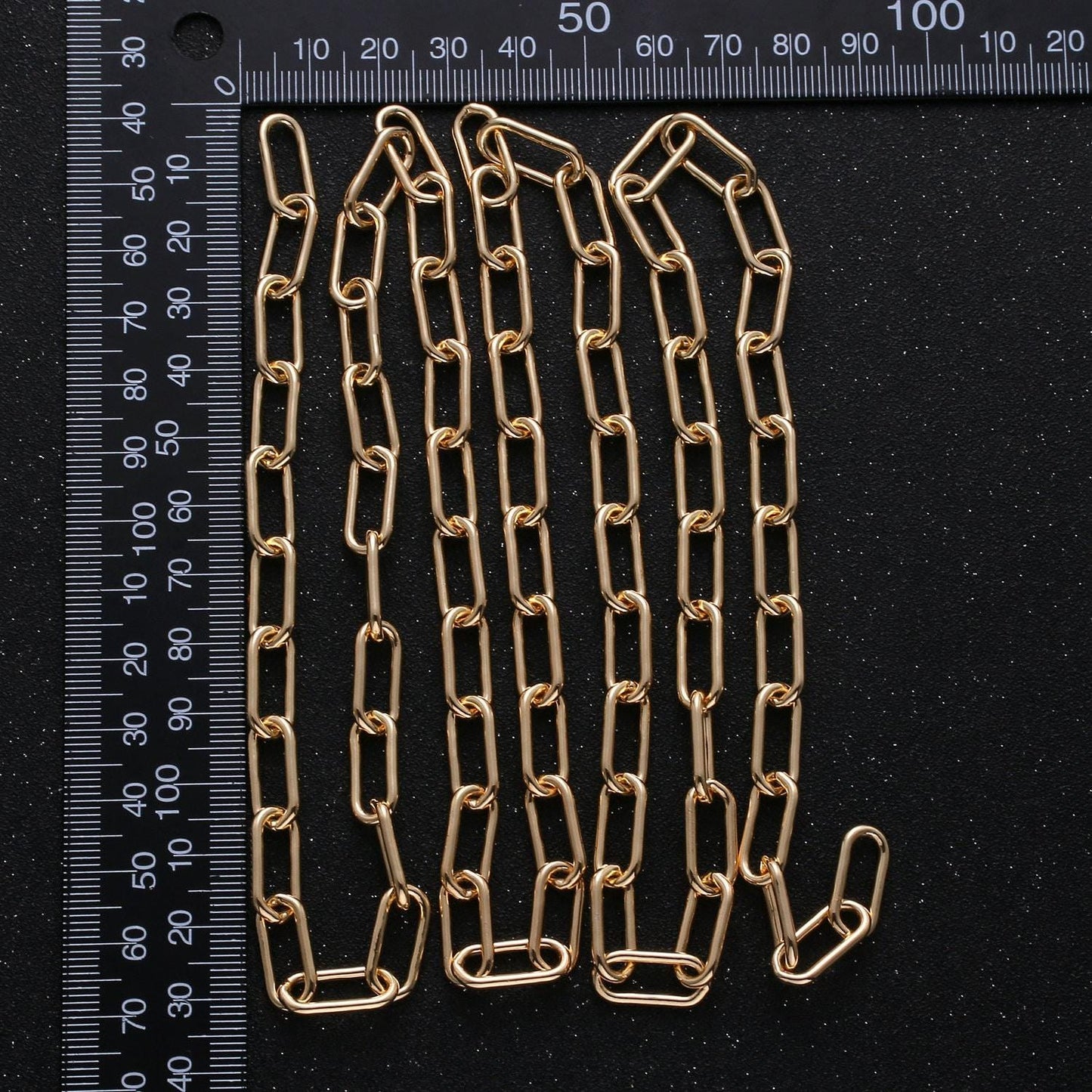 18k gold 1.5mm thick paperclip rolo cable chain by yard, gold plated cable rolo chain,wholesale bulk roll chain for diy jewelry,272