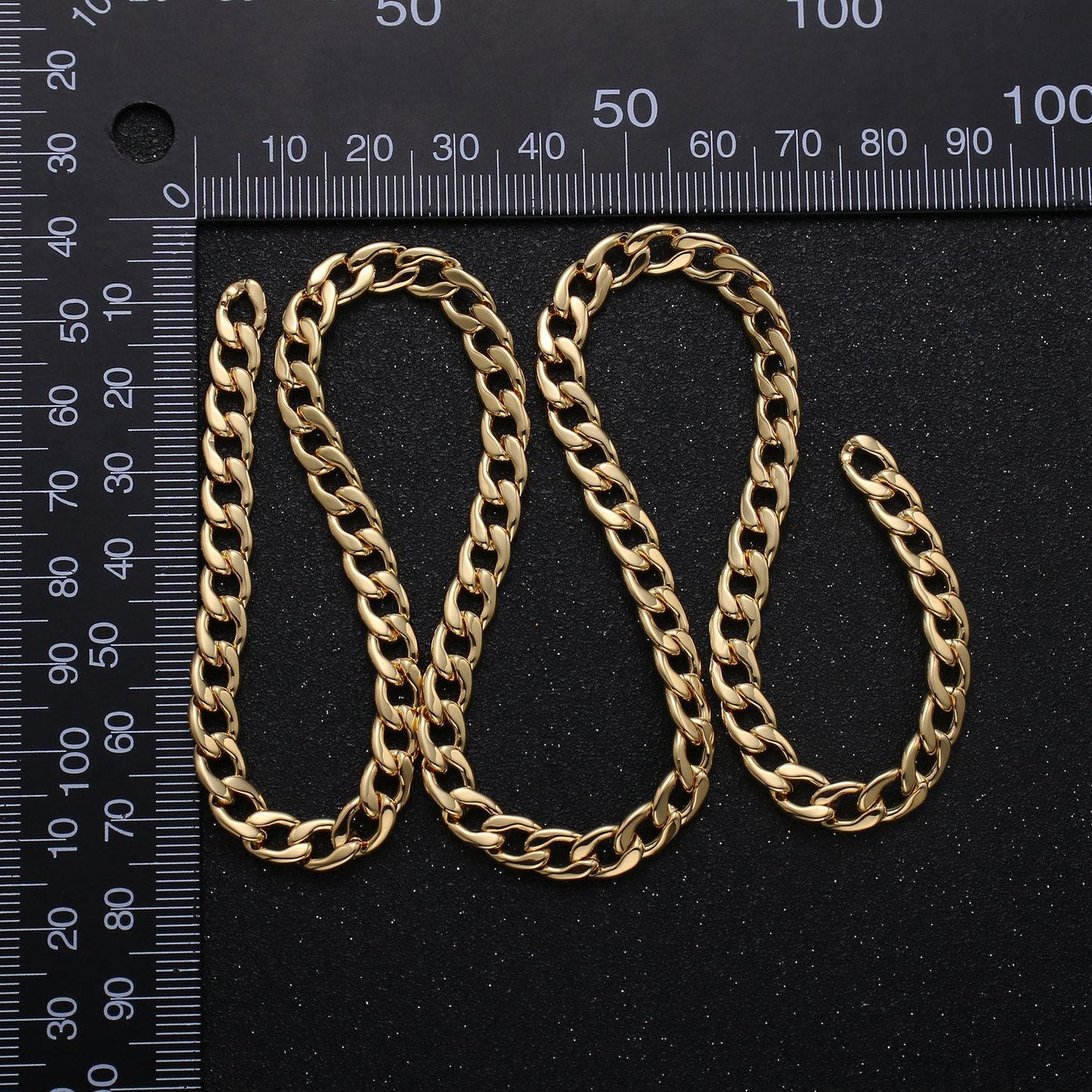 5.9mm, gold cuban curb chain by yard, cuban curb chain by foot, wholesale bulk roll chain for jewelry making,237