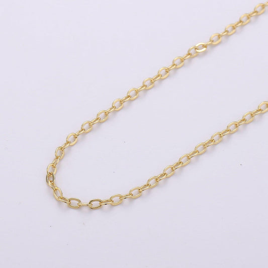 24k gold rolo cable chain by yard, rolo cable chain, wholesale bulk roll chain for jewelry making,149