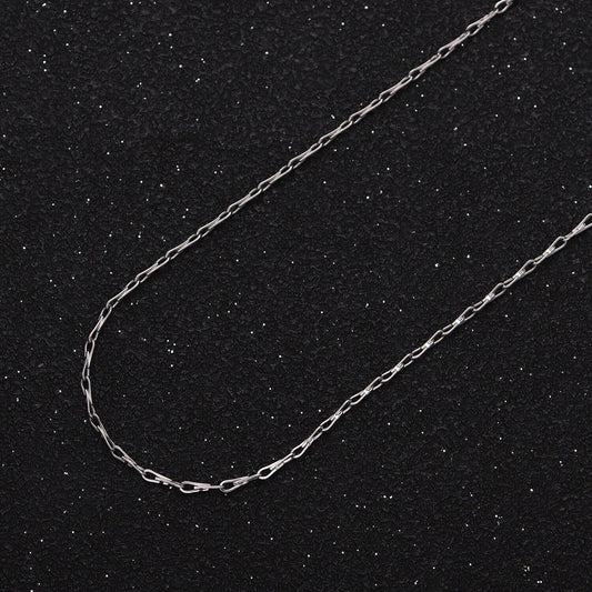 Fine silver horse shoe chain 1.1mm unfinished chain by yard unique horseshoe link chain | roll-1327