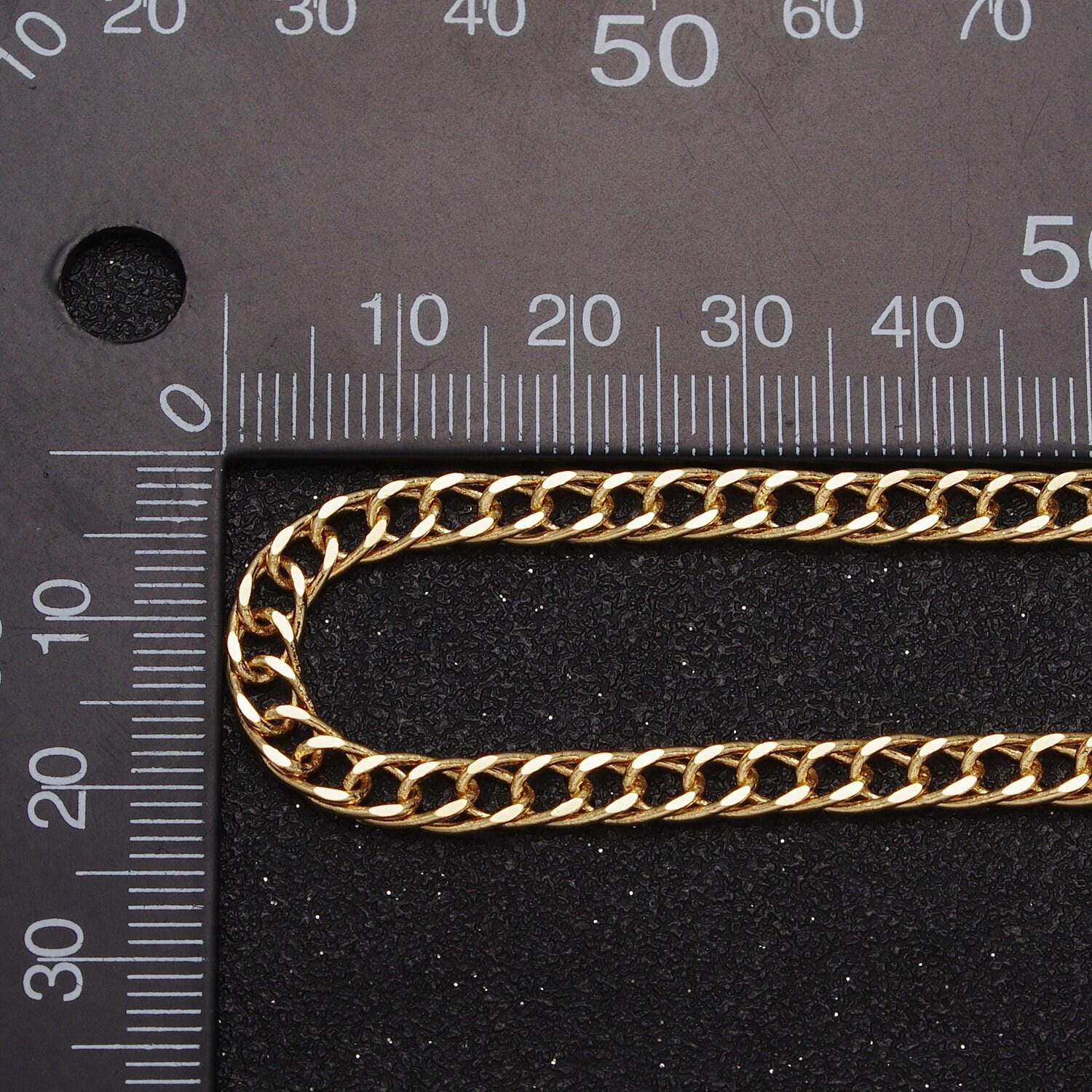 24k gold filled textured 1.8mm width anchor mariner unfinished chain by yard for jewelry making supply | roll-1068