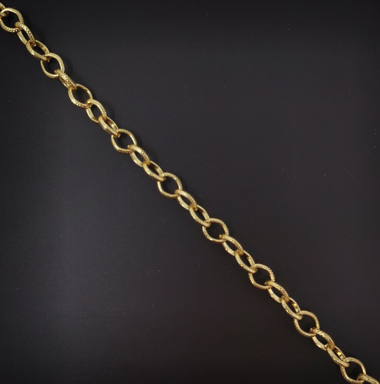 Gold rolo cable chain by yard, rolo cable chain by foot, wholesale bulk roll chain, width 8mm, roll-98,94