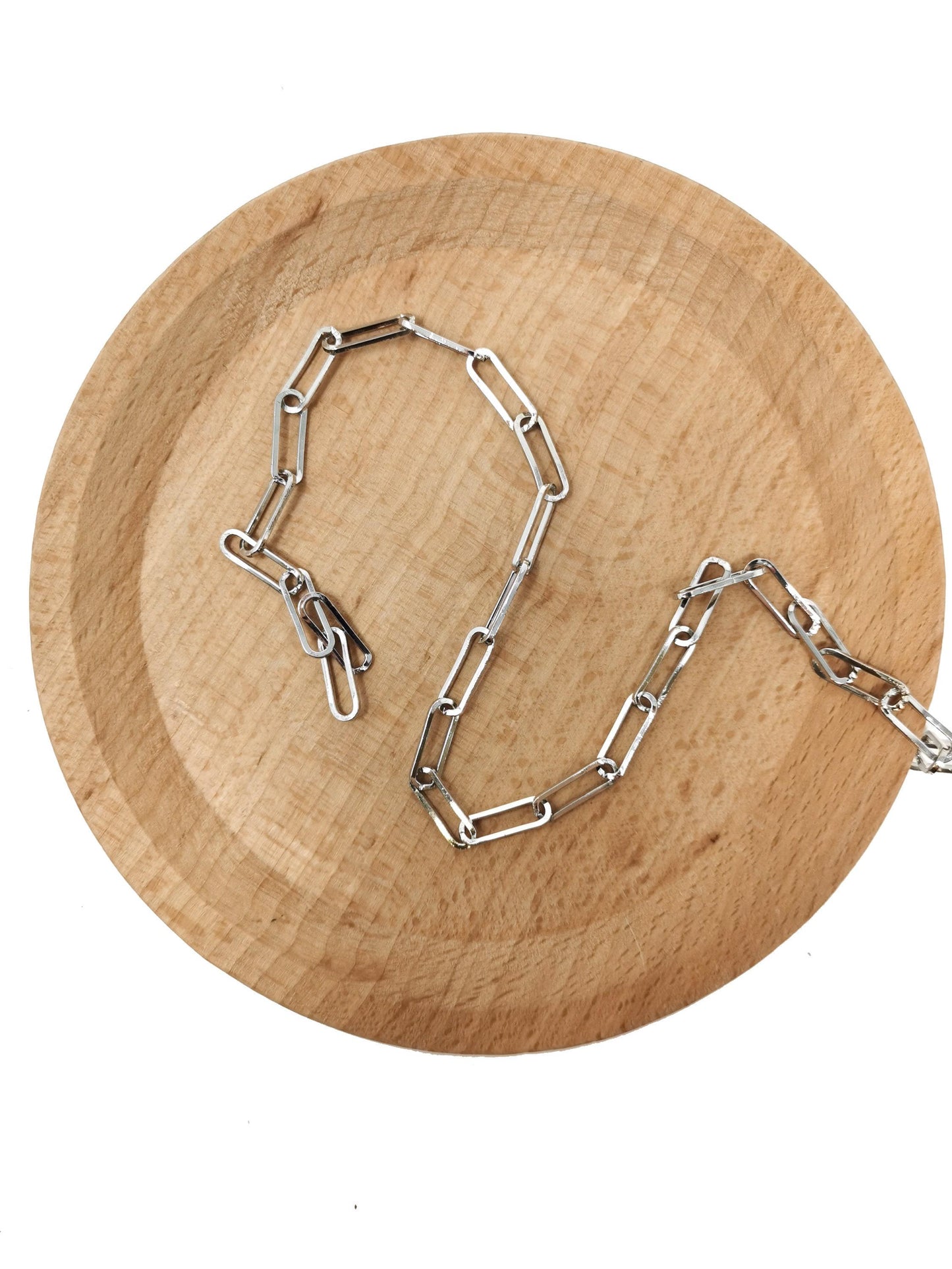 Gold rolo cable paperclip chain by yard, link cable rolo elongate chain by foot, roll chain for jewelry making, 57,58,59,60