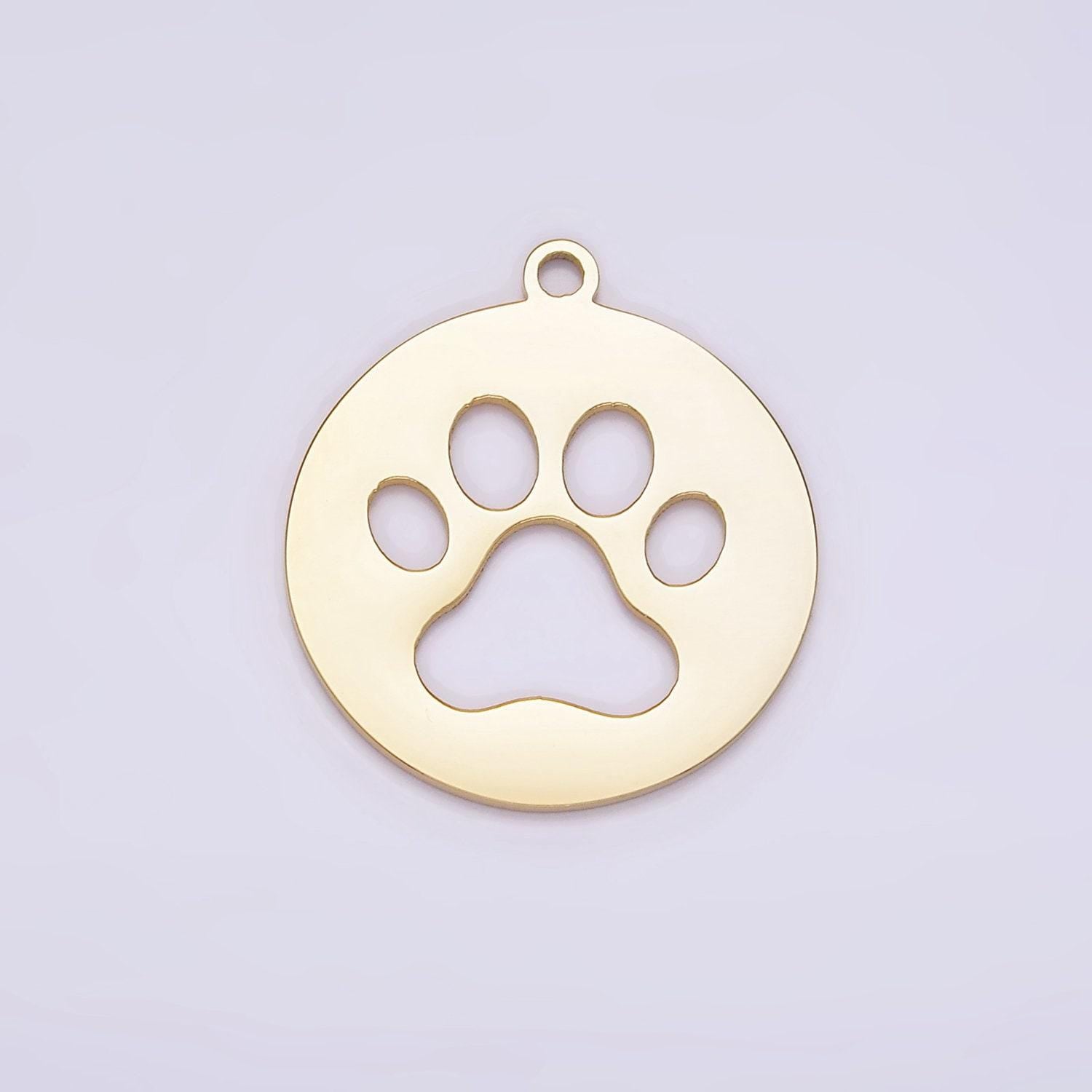Mini dog paw charm for bracelet necklace earring component stainless steel puppy bear animal pendant p-1239