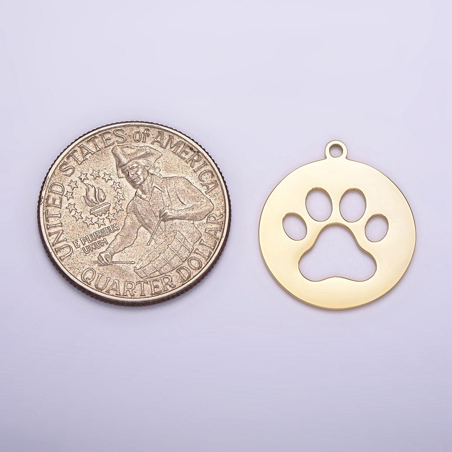 Mini dog paw charm for bracelet necklace earring component stainless steel puppy bear animal pendant p-1239