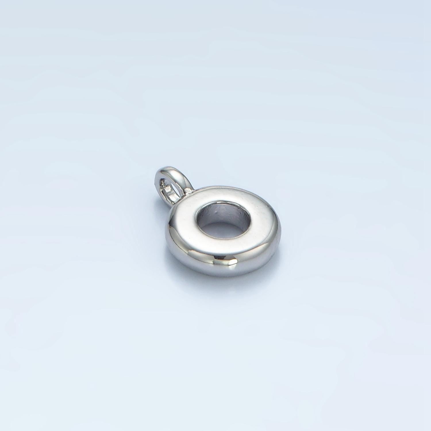 Gold silver bail charm holder spacer with loop round bead spacer with closed link for cord slider bails spacer ring z944